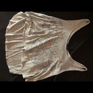 Grey cropped tank top